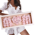 I Love You Mom Rose Flower Arrangement Gift Boxes Art Paper with Embossing for Mother's Day and Valentines Day Floral Box