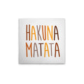 Made in Germany Modern Home Decor Canvas Wall Mural-Hakuna Matata Design in White & Brown with Wooden Stretcher Frame