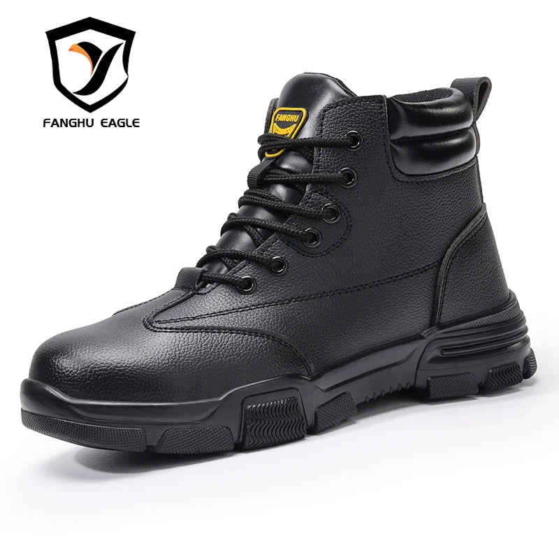 GUYISA New Style Air Mesh Upper Anti-puncture Rubber Sole High Top Safety Shoes Functional Shoes Safety Boot