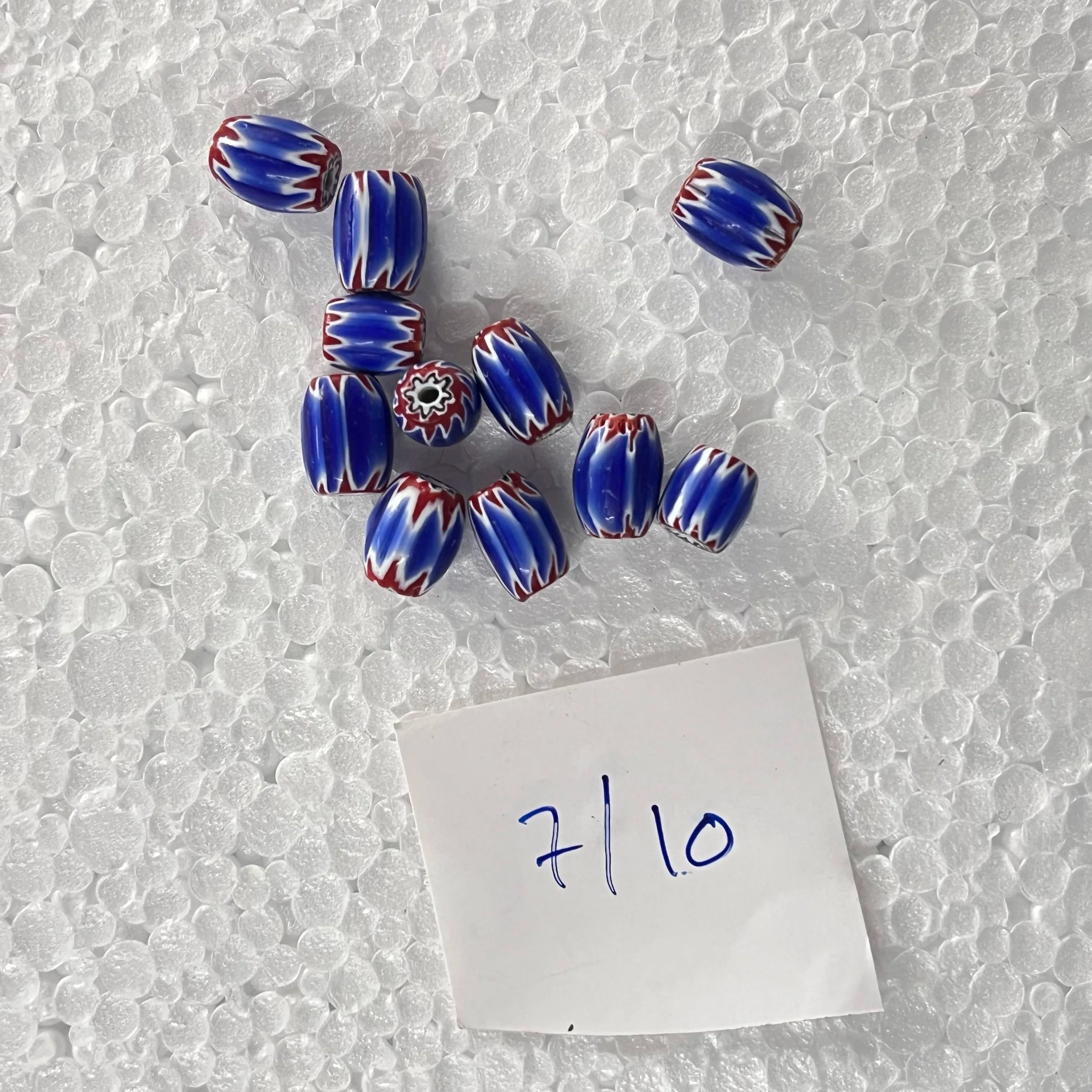 Authentic Chevron Glass Beads | Rare Hand-Layered African Trade Style 6-Layer Star Beads for Luxury Jewelry Design