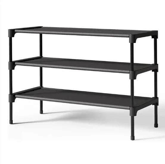 Premium Non-Woven Shoe Rack Shelf Sturdy Durable Long Stackable Shoe Shelves for Closet Garage Corridor Versatile Shoe Organizer
