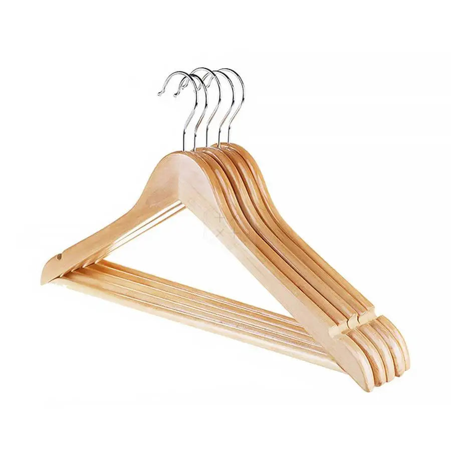 38cm Wood Single Tier Space Saving Women's Clothing Hanger for Shops Wardrobes Bathrooms & Garages