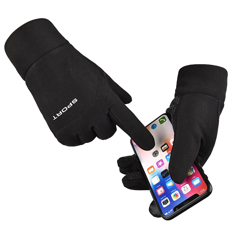 Melenlt Winter Cycling & Running Gloves -Touchscreen Waterproof Fleece-Lined Gloves with Silicone Gel Palm for Warmth MegaBDM