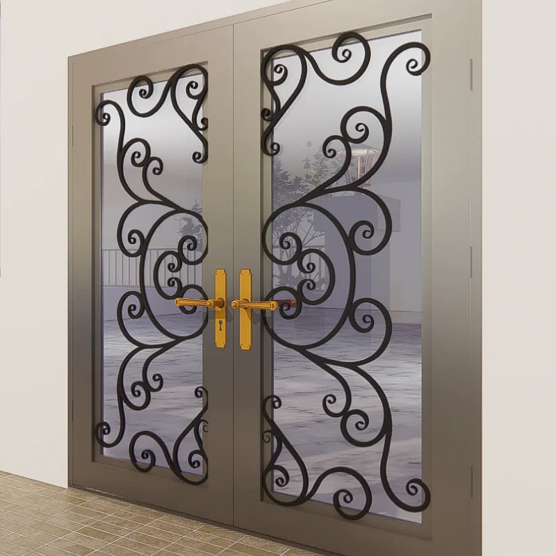 Artistic Iron Doors Make a Bold Statement with a Unique and Durable Design for Your House Main Door