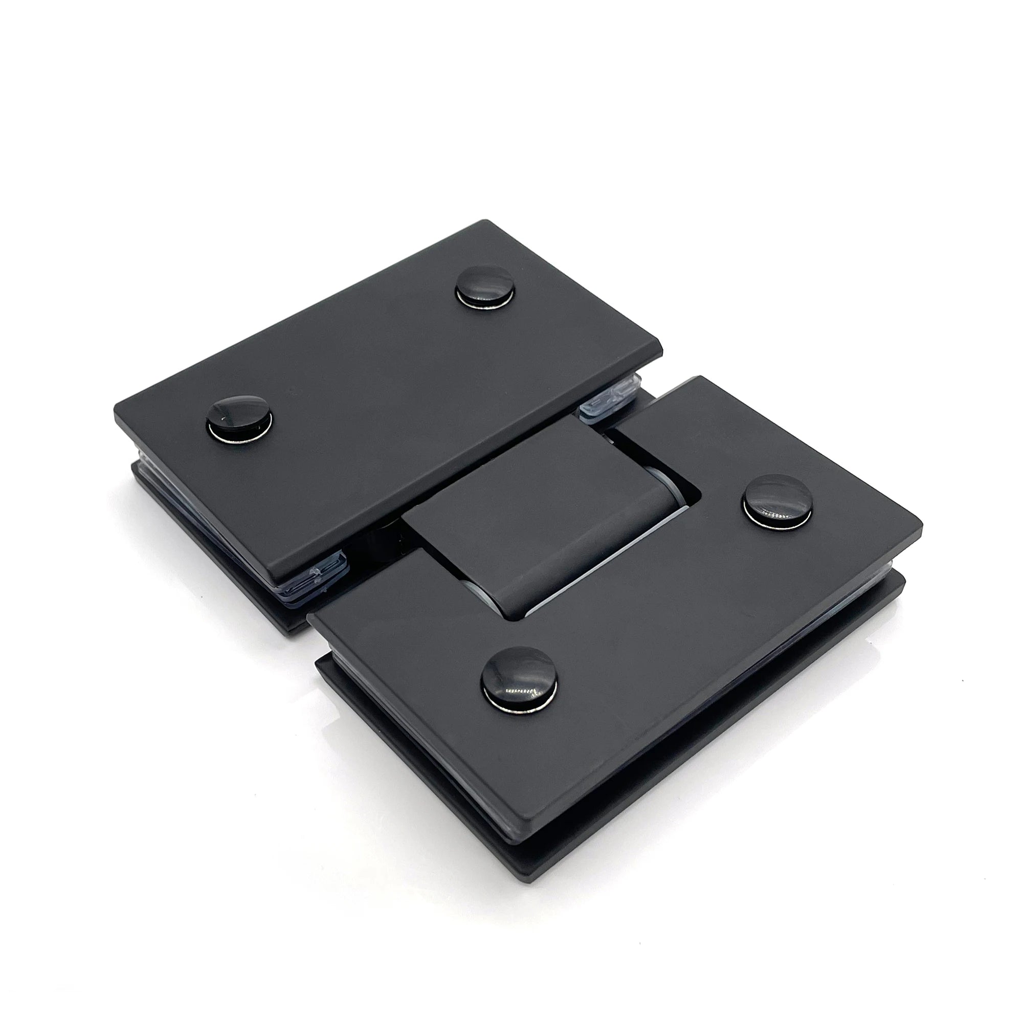 Hot Sale 180 Degree Glass to Glass Hinges Bathroom Matte Black Stainless Steel Pivot Door Glass Hinge