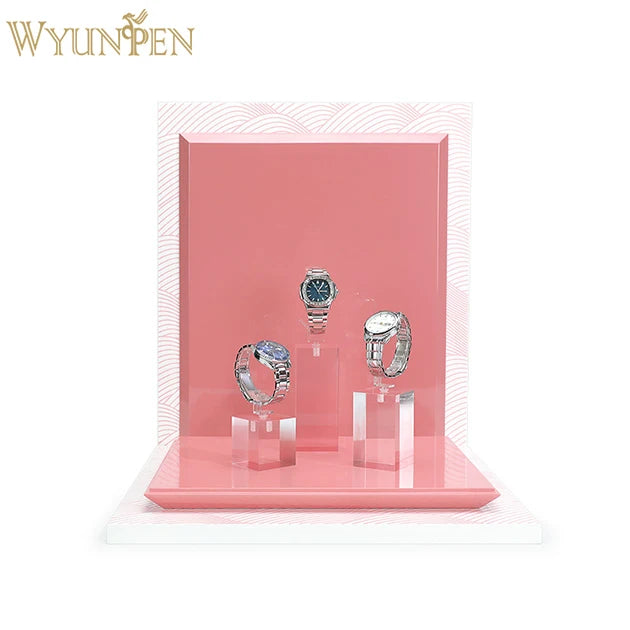 Wholesale Acrylic Watch Display Set Multicolor Material Watch Display Stand Luxury Watch Display Show