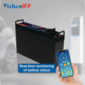 Deep Cycle Ultra Slim Lithium Iron Lifepo4 Battery Front Terminal 12.8V 200Ah IP67 5000-Cycle RV 4x4 Camping