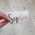 Custom Name Decal Gift Box Sticker Glass Wedding Name Stickers Calligraphy Champagne Personalised Vinyl Waterproof Free Opp Bag