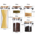 Easy Classic Glass Food Jars Spice Bottles Glass Lid Kitchen Storage Cost-Effective Cookie Canisters Multifunction Large