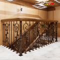 Handcrafted wrought iron stair handrails for stair projects Unique design adds beauty safety and value