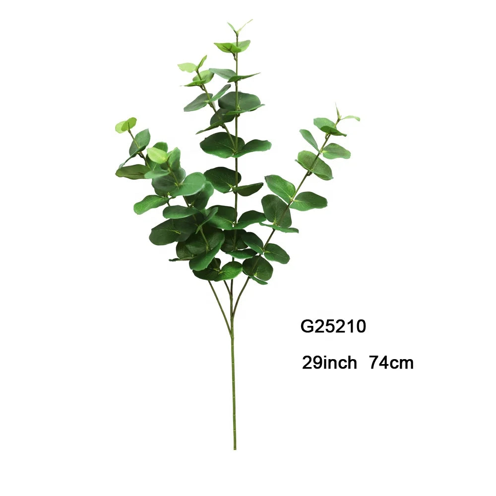 New Arrival Artificial Banyan Leaf Ficus Aralia Fiddle Leaf Greenery Stem Eco-Friendly Evergreen for Home Thanksgiving New Year