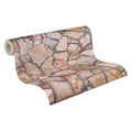 Made Germany Stone Look Wallpaper Rolls-Brown Beige Grey Non Woven Vinyl-Abrasion Light Resistant Living Room Kitchen