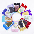 Colorful Mini Mylar Ziplock Bags with Hang Hole Transparent Window Pouches Small Items Food-Grade Storage for Snacks Cosmetics