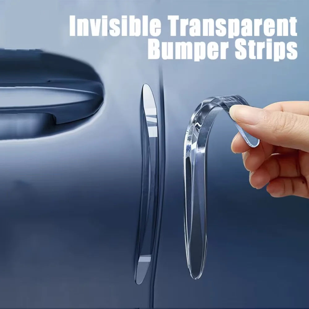 4Pcs Auto Car Door Edge Protection Guards Buffer Trim Molding Protection Strip Scratch Protector Car Door Crash Bar
