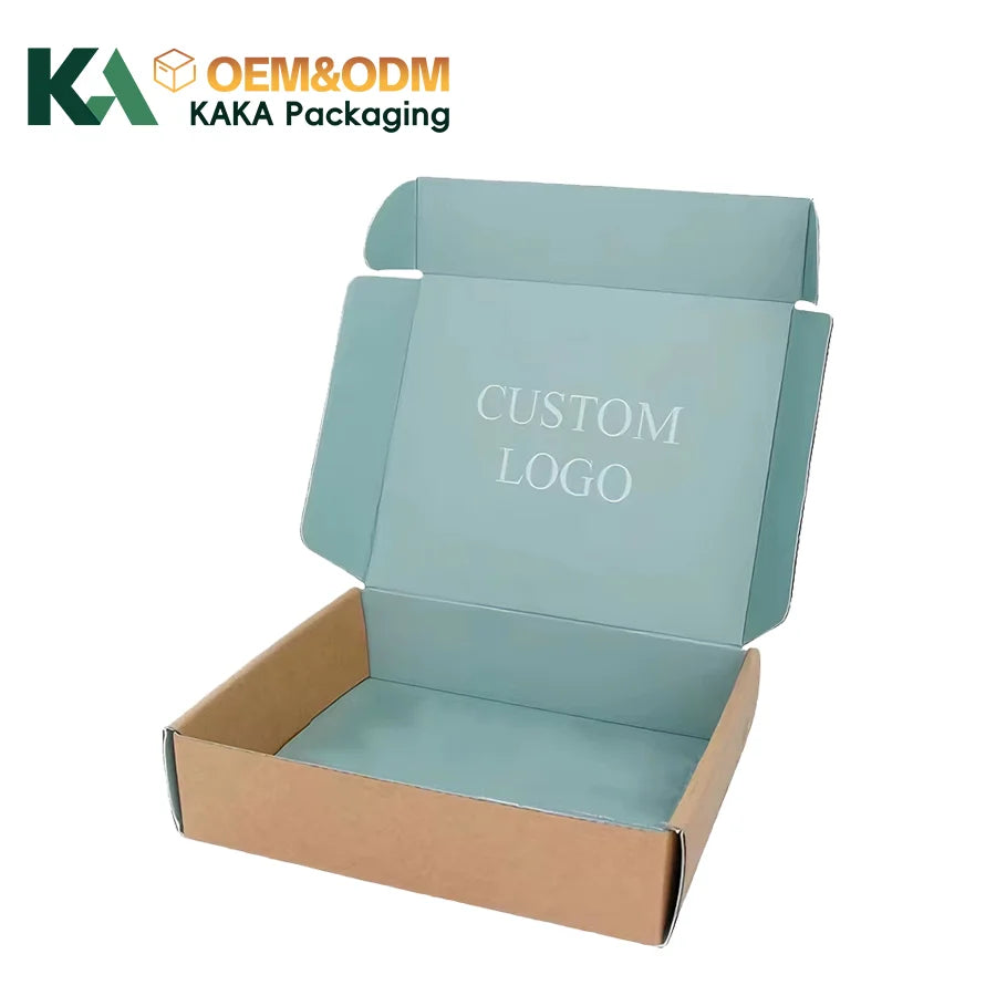 KAKA Manufacturer Sales Custom Logo Food Grade Corrugated Cardboard Shipping Mailer Boxes Rigid Cookie Bread Pizza Packaging