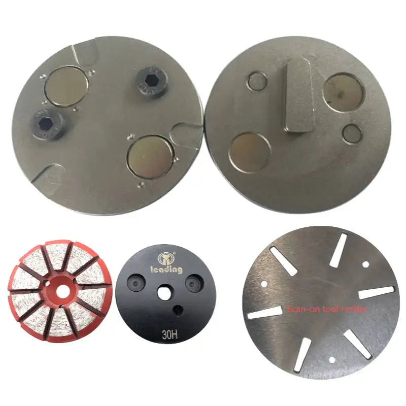Contractor-Grade Scanmaskin 3-Inch Magnetic Adapter Plate for POLAR System Tools for Concrete Marble Granite Stone Polishing Pad