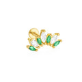 Single S925 Sterling Silver Diamond Fashion Piercing Wholesale Zircon Earrings for Women