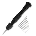 Boasta Manual Pin Vise Hand Drill with 10 Mini Twist Drill Bits for Jewelry Making Resin Craft Wood Metal DIY Tool
