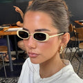 Logo Custom 2025 Retro Men Punk Sun Glasses Shades UV400 Alloy Small Oval Sunglasses for Women