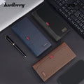Baellerry Factory Custom Logo Card Slots Mens Pu Leather Open Wallet Fashionable Luxury Long Business Wallets Slim for Men