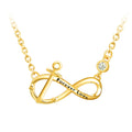 Forever Love Anchor Infinity Symbol Combination S925 Silver Zircon Diamond Setting Necklace