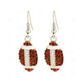 Wholesale Jewelry Charms Sports Rhinestone Football Earrings MegaBDM