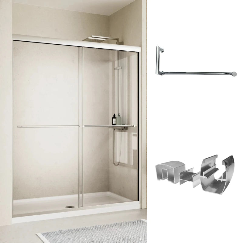 Aluminum Alloy Shower Screen Hanging Track Extremely Narrow Custom Partition for Shower Room Frame Material