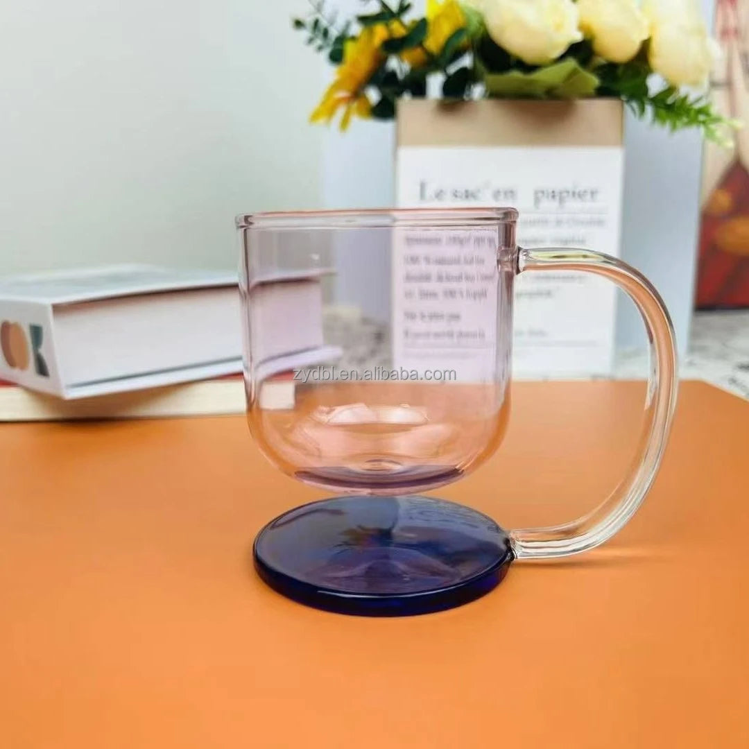 2026 Rich in Colors Model Recyclable Multi-Color Floating Coffee Cup Customizable Glass Drinkware for Parties