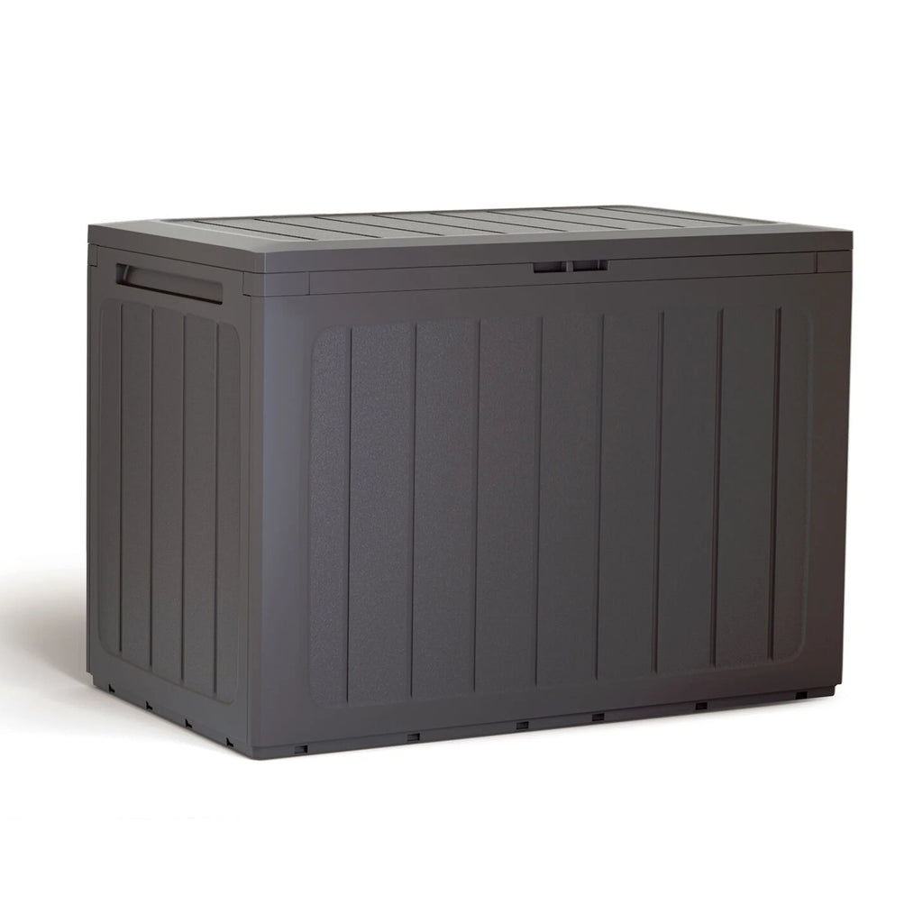 Prosperplast Boardebox 190 litre garden storage box made of dark ochre plastic 78 x 43.3 x 55 cm