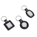 Custom Logo Blank Zinc Alloy PU Leather Car Key Chains with Silk Screen Printing and DIY Pattern