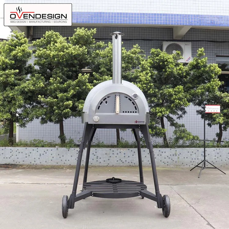 Best Gas-Powered Stainless Steel Clay Tandoor Pizza Oven with Convection Heating for 3-5 People Desktop Use for Camping and BBQ