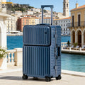 24 Inch Aluminum Frame Travel case Luggage PC Luggage Suitcase with Front Cover Pocket USB Interface Universal Wheels