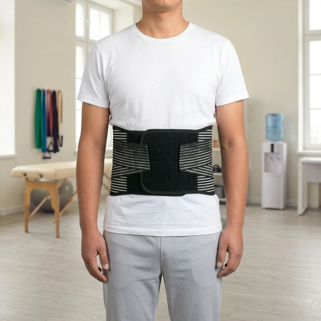 HKJD Ergonomic Lumbar Support Belt Adjustable Pressure Waist Brace for Sacral Vertebrae Injury Relief Adults S-3XL MegaBDM