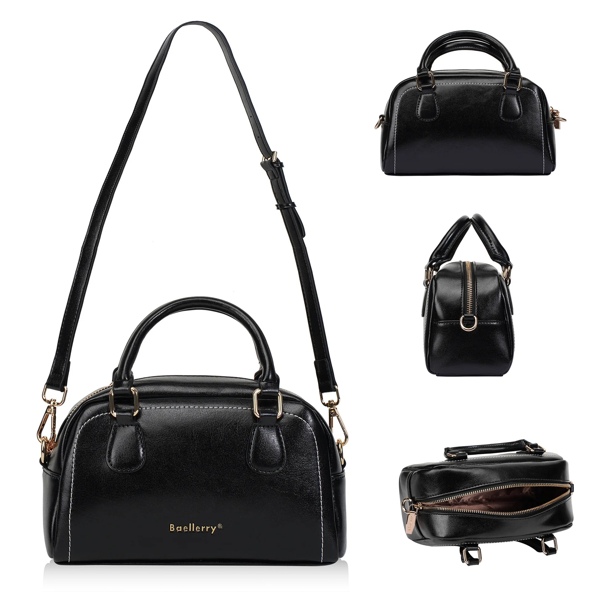 New Women's Bag High-end Retro Oil Wax Leather Versatile Handbag for Women Fashionable and Niche Single Shoulder Crossbody Bag