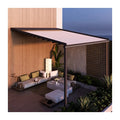 Outdoor Customized Size PVC Awning Shade System With LED Strip Lights