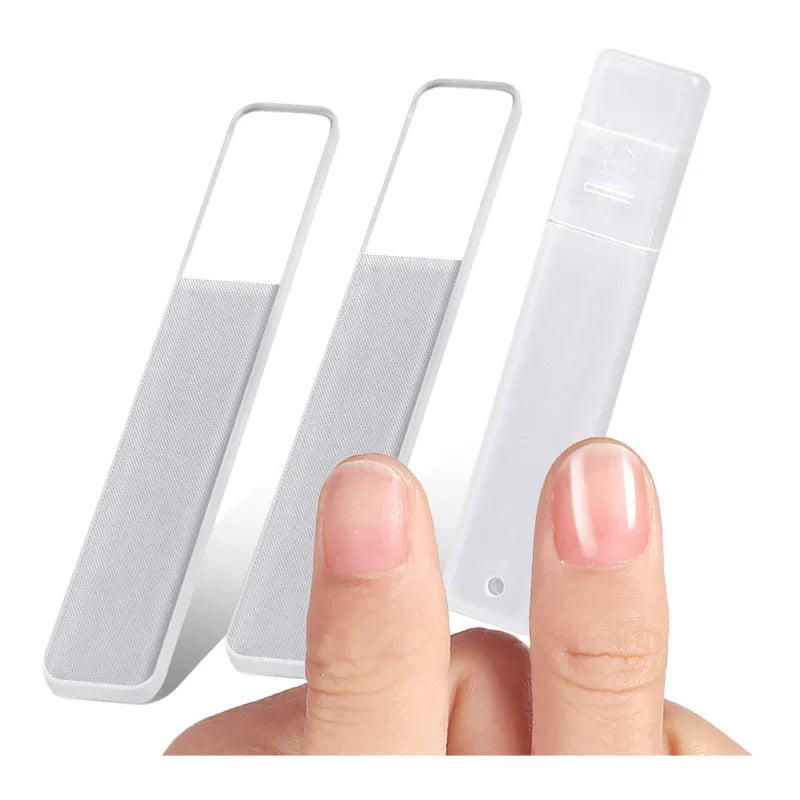 Custom Printed Logo Nano Glass Nail File Double-Sided Durable Polishing Tool for Manicure Nail Shaping and Buffing