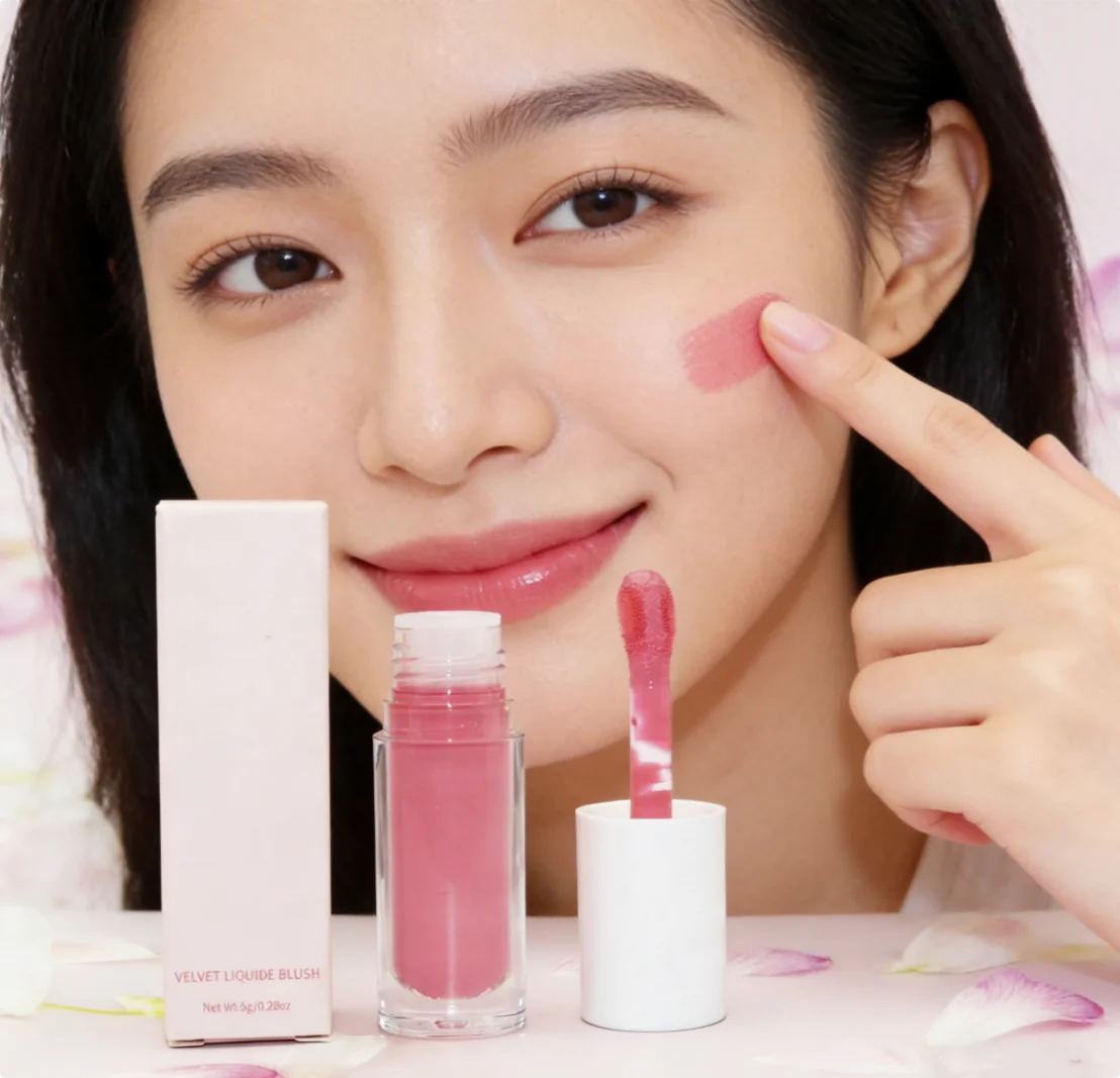 Mineral Liquid Blush Faicia Highly Pigmented Cute Pink & Rose Rouge Long-Lasting Cheek Tint for Face Makeup Wholesale