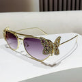 Fenyi Wholesale Hot Sale Trendy Fashion Daily Vacation Versatile Personality butterfly UV400 PC Metal Sunglasses Ladies Women