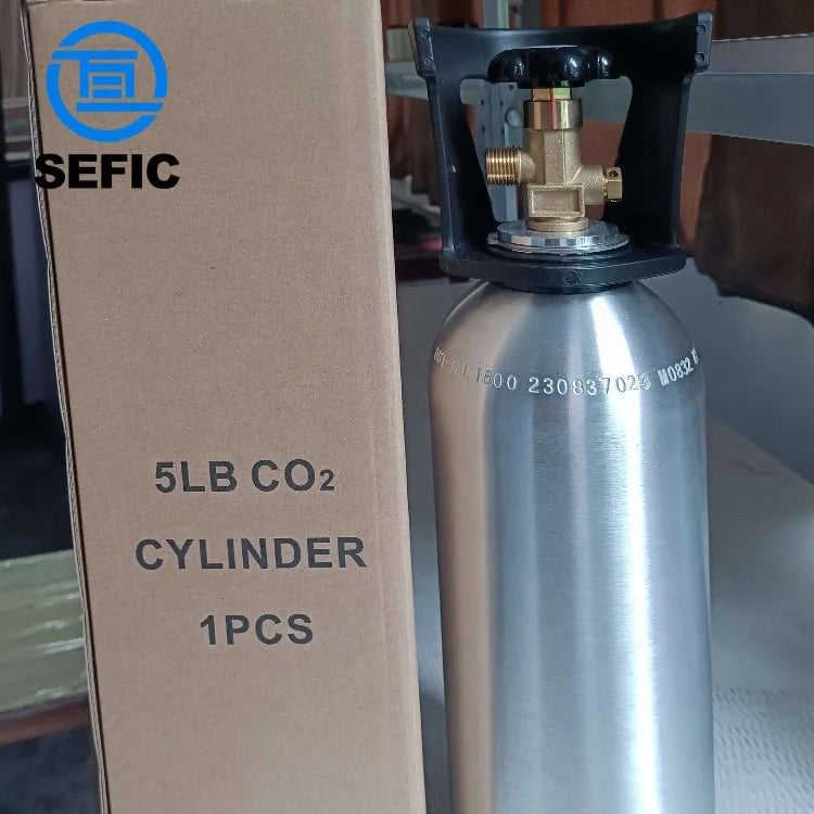 High Grade Seamless Aluminum Small Co2 Tank Drinking With Qf-35c6 Cga320 Valve 5lbs 8.9lbs 15lbs 20lbs Mini Co2 Cylinder