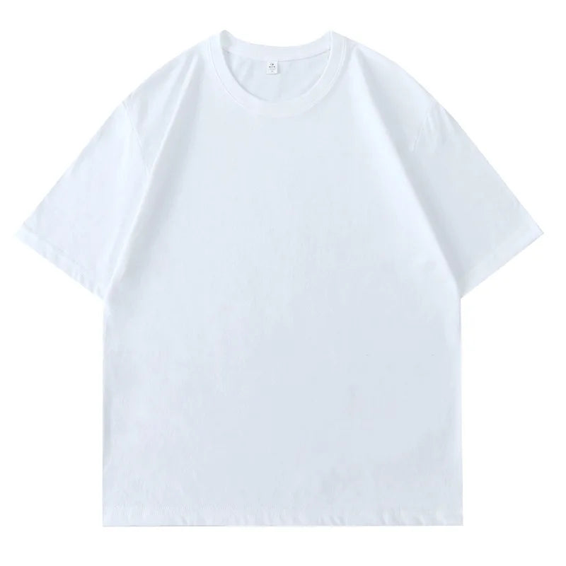 Oem customized cvc summer round neck solid color combed cotton short sleeved t shirt men