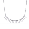 Custom Women's Trendy IGI Certified Sterling Silver & Gold White Gold Filled Lab Grown Round Diamond Necklaces 10k 14k 18k