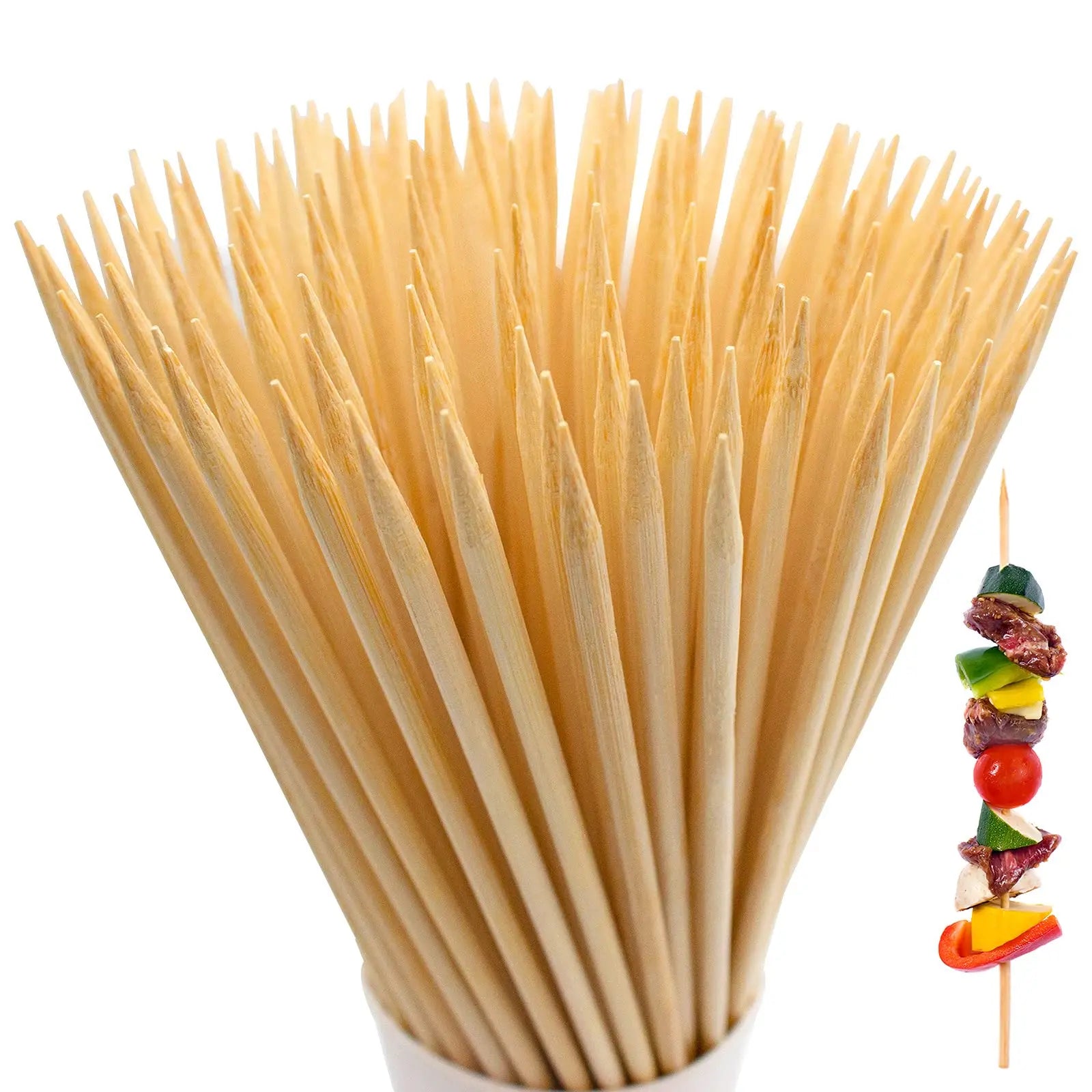Wholesale Biodegradable Bamboo Sticks & Skewers-Food Safe Tools for Kitchen Cooking & BBQ