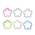 Colorful Alloy Flowers Shaped Metal Outdoor Keychain Carabiner Key Ring Snap Clip Connector Spring Keyrings Buckle
