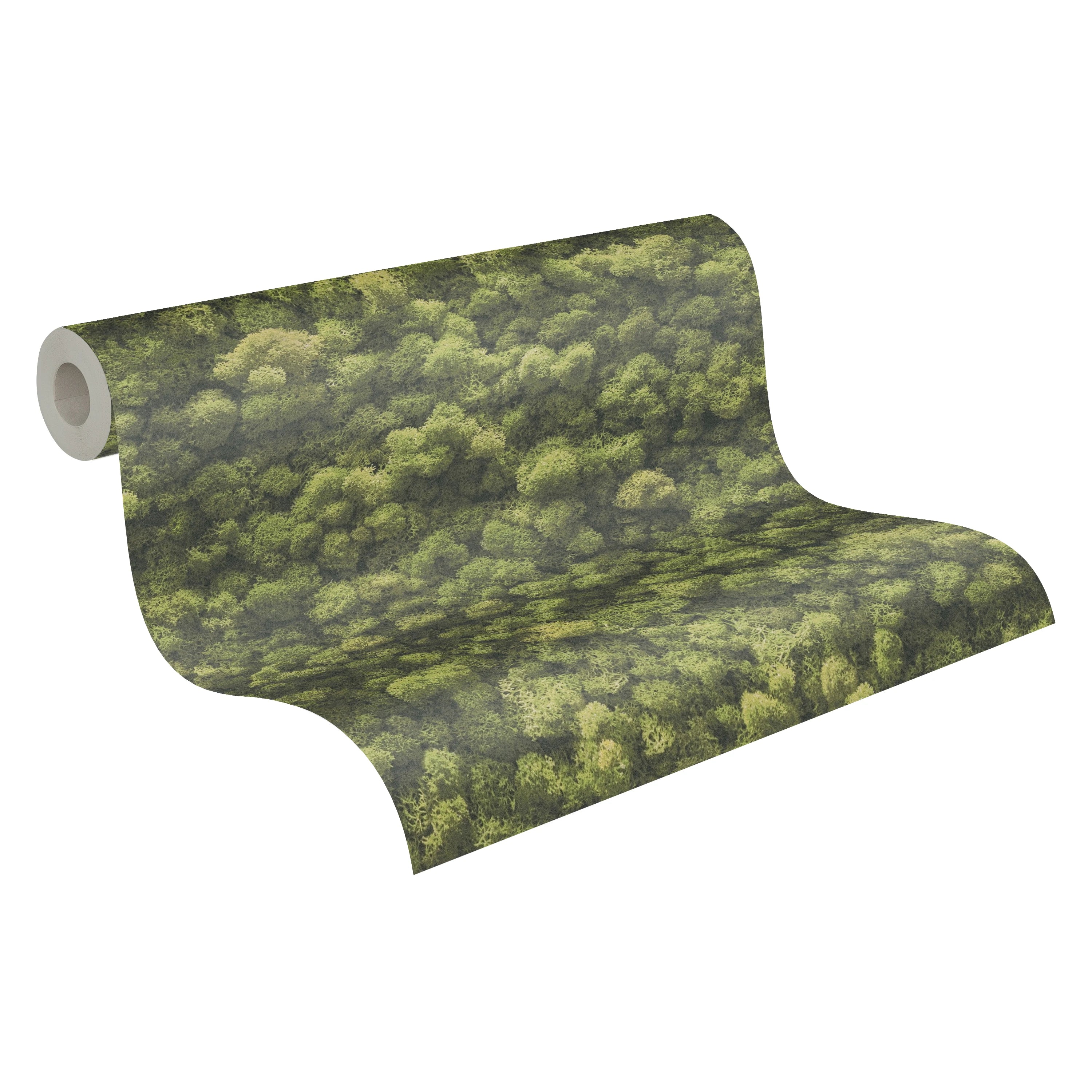 Made in Germany - Wallpaper rolls Moss Wall Look Green - Non Woven Vinyl - Wallpaper Moss Wall for Walls - 1005 x 053 m