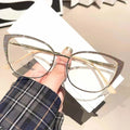 New Trendy Cat Eye Metal Optical Frames Women Glittery  for Lady Women