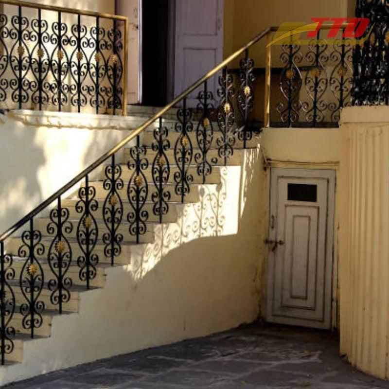 Iron Stair Railing with Modern Design for Villa Stairs Durable Craftsmanship Vietnam Origin Steel Material 1 Year Warranty