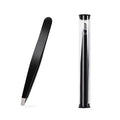 Wholesale Private Label Stainless Steel Eyebrow Tweezers Black Pink Gold Slanted Brow Tweezers With Tube Package