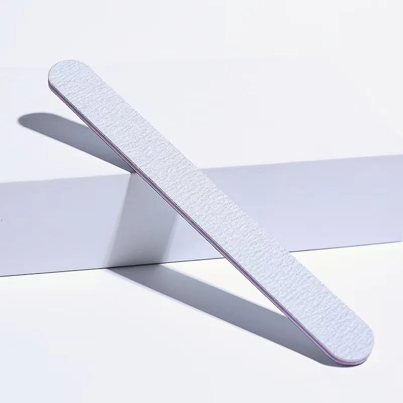 Custom Logo Double Side Nail File 80/100 Grit Sandpaper Plastic Nail File for Professional Use