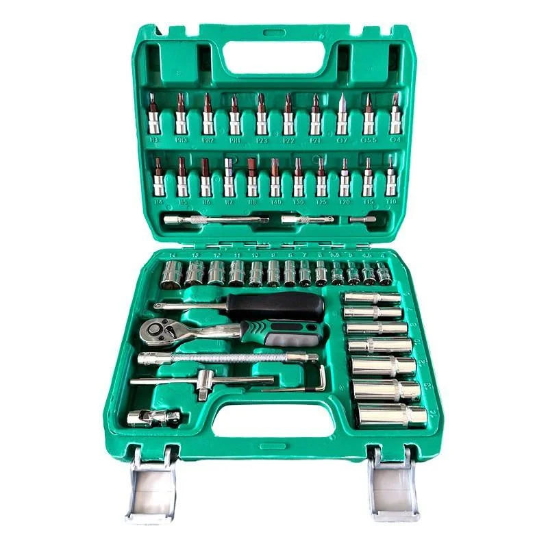 Wholesale 46 Piece Auto Repair Tool Set Socket Wrench Kit Household Maintenance Hand Tool Hard Case