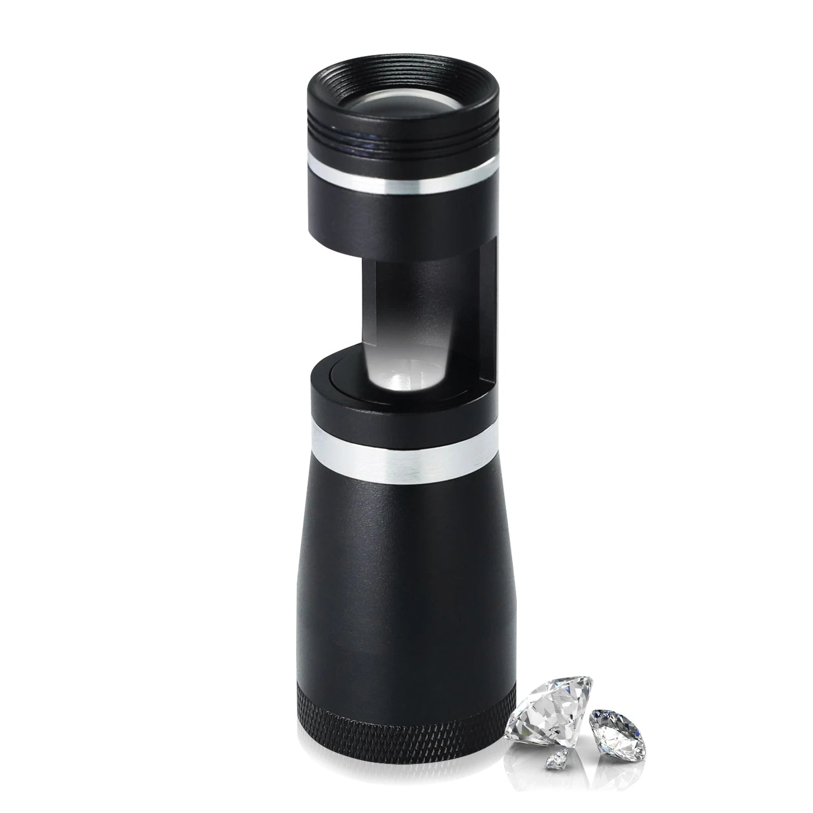 Top Quality and New 10X Darkfield Loupe Gemstone Gemology Tester 20.5mm Triplet Lens Compact Lightweight